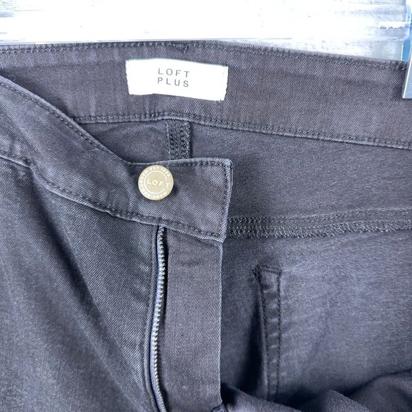 Loft Plus High Waist Skinny Jeans Stretch Slim Pockets Womens Black Size W42 - Picture 5 of 11
